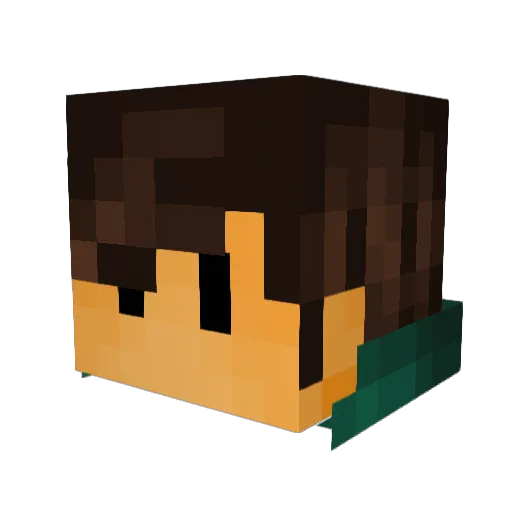 revivev Minecraft avatar head, 3D render