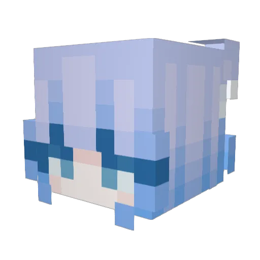 revoawoa Minecraft avatar head, 3D render