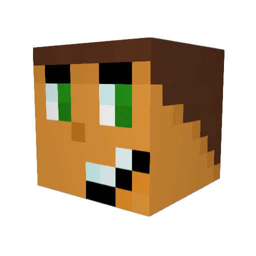 revolation441 Minecraft avatar head, 3D render