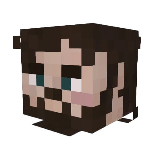 revolverinYbrain Minecraft avatar head, 3D render