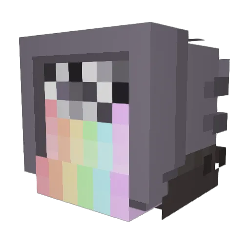 revvontulet Minecraft avatar head, 3D render