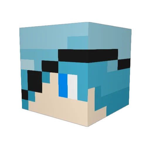 rewers32 Minecraft avatar head, 3D render