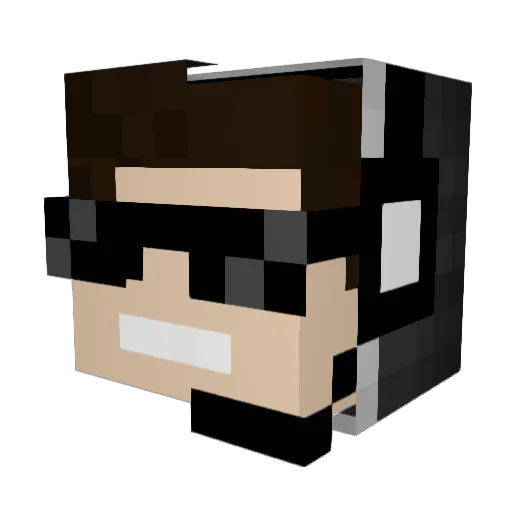 rewgez Minecraft avatar head, 3D render