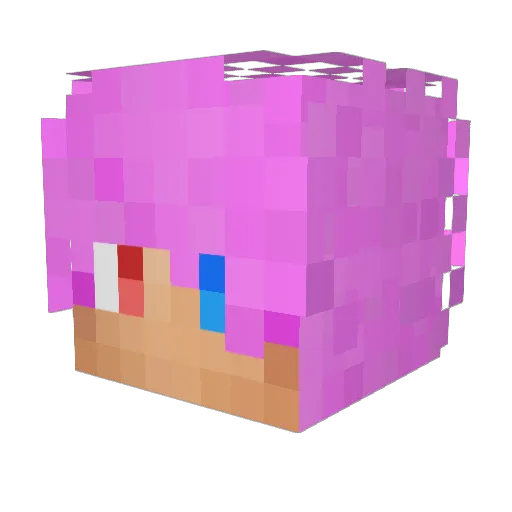 rewind_repeat Minecraft avatar head, 3D render