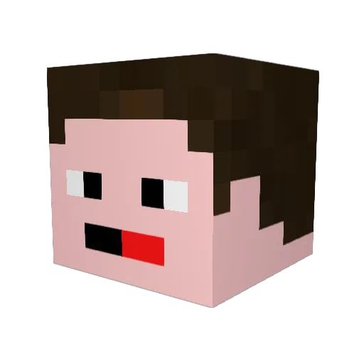 rewinside_YT Minecraft avatar head, 3D render