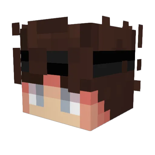 rewund Minecraft avatar head, 3D render