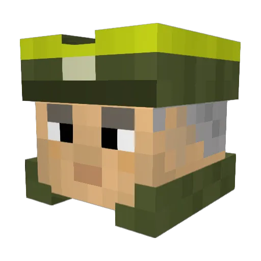 rexiseba Minecraft avatar head, 3D render