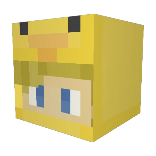 rexopem Minecraft avatar head, 3D render