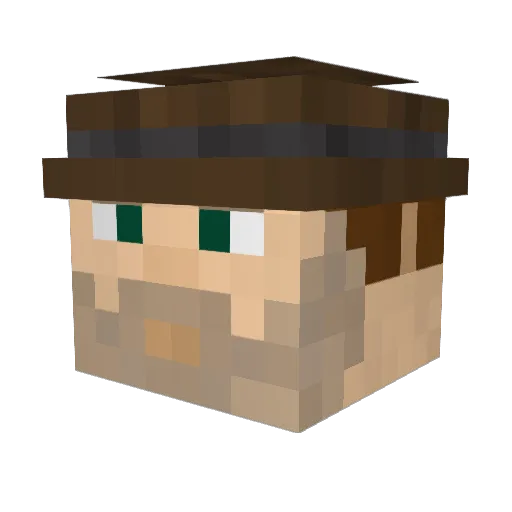 rextomte Minecraft avatar head, 3D render