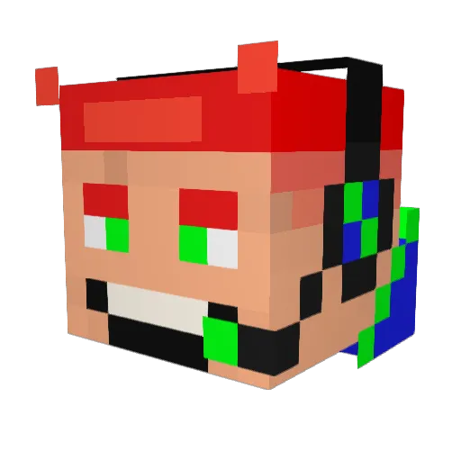 rexymillion Minecraft avatar head, 3D render