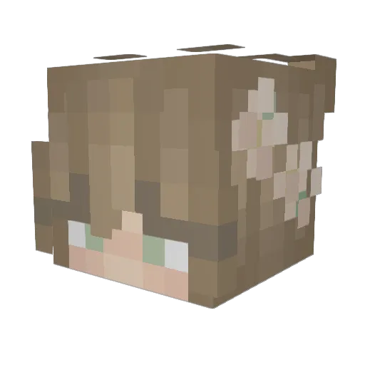 reyafay Minecraft avatar head, 3D render