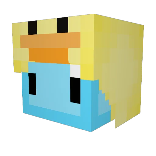 reyalo_ Minecraft avatar head, 3D render