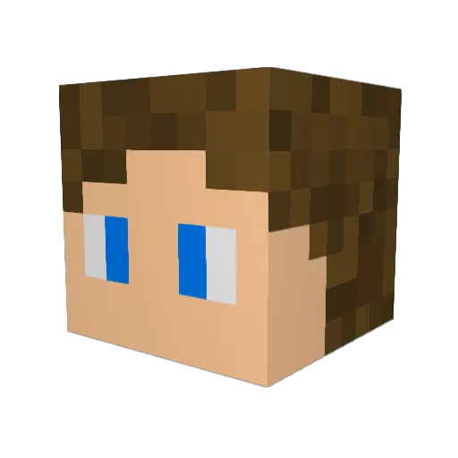 reycaster Minecraft avatar head, 3D render