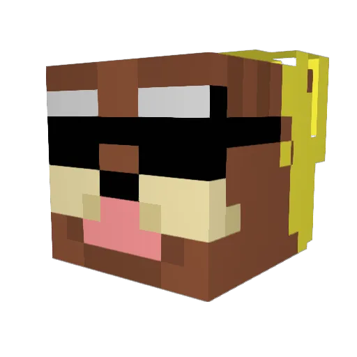 rez_00 Minecraft avatar head, 3D render