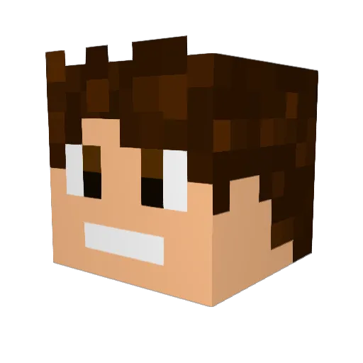 rezeONE Minecraft avatar head, 3D render