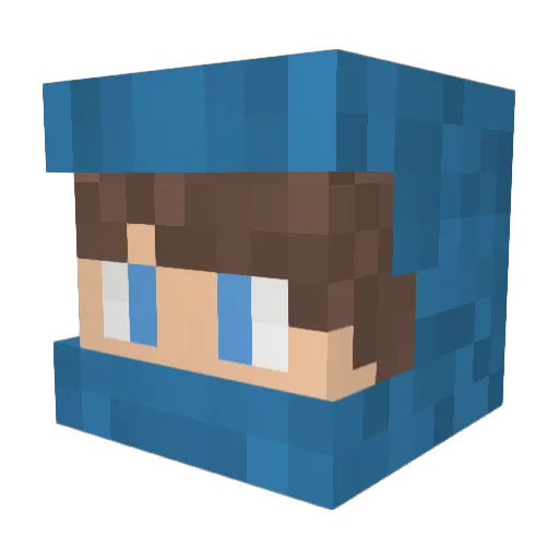 rezifiew Minecraft avatar head, 3D render