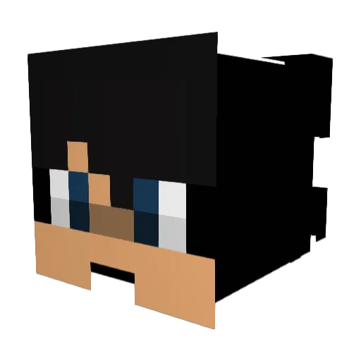 rf007 Minecraft avatar head, 3D render