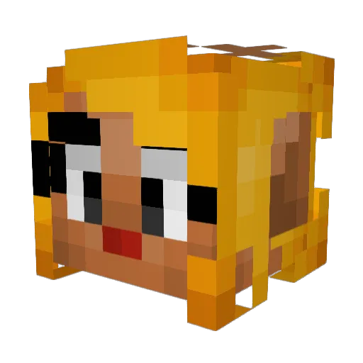 rfederthusiast Minecraft avatar head, 3D render