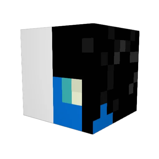 rgbl Minecraft avatar head, 3D render