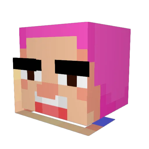 rgcai Minecraft avatar head, 3D render