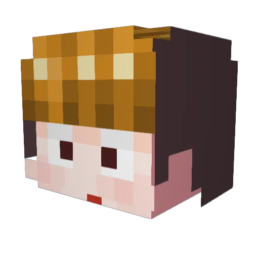 rghrde Minecraft avatar head, 3D render