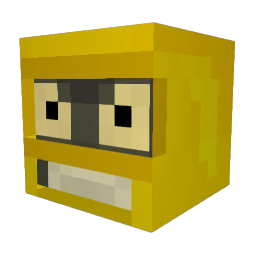 rgia Minecraft avatar head, 3D render