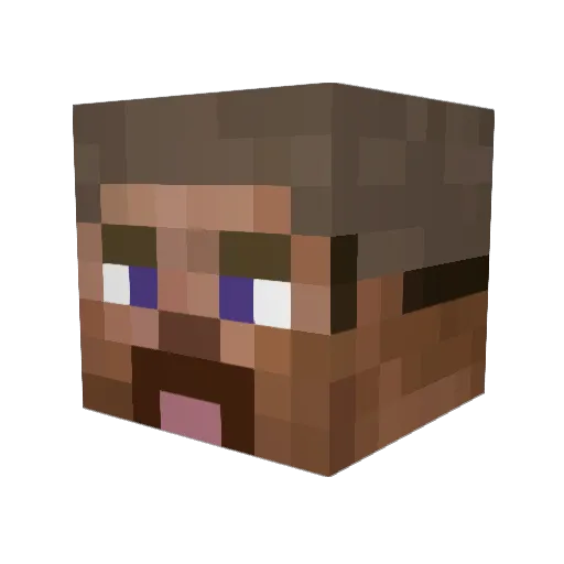 rgora Minecraft avatar head, 3D render