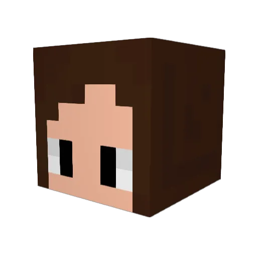 rhariane Minecraft avatar head, 3D render