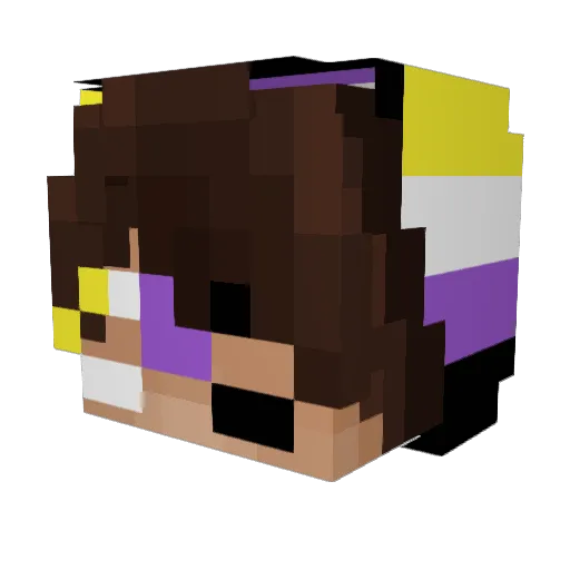 rhc01205 Minecraft avatar head, 3D render