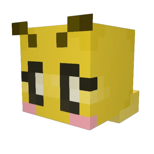 rhiabees Minecraft avatar head, 3D render
