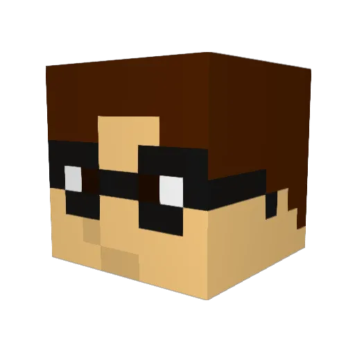 rhino01 Minecraft avatar head, 3D render