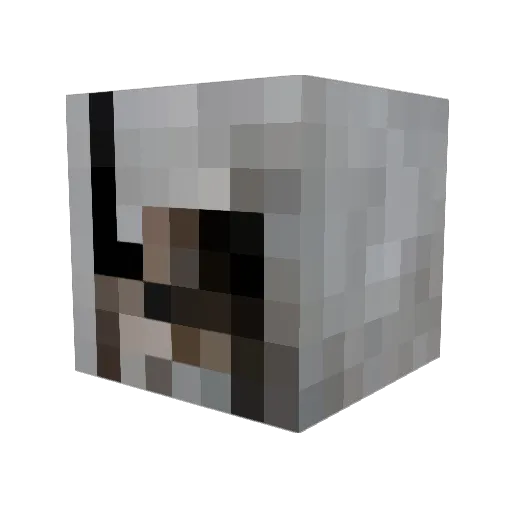 rhinochemaera Minecraft avatar head, 3D render