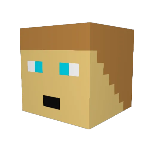 rhinoplayz123 Minecraft avatar head, 3D render