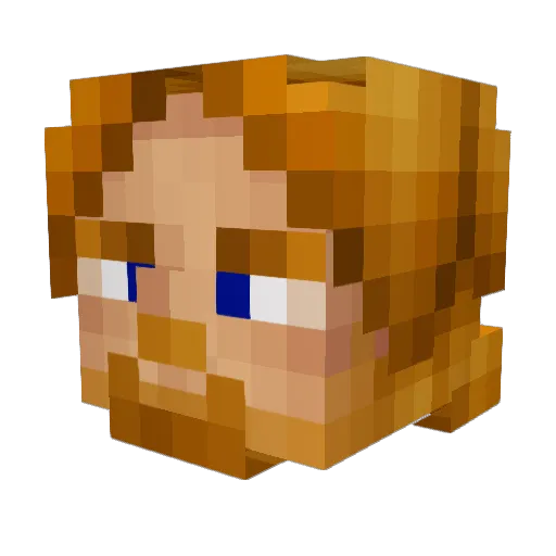 rhinovenom Minecraft avatar head, 3D render