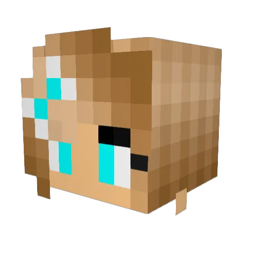 rhiraw Minecraft avatar head, 3D render
