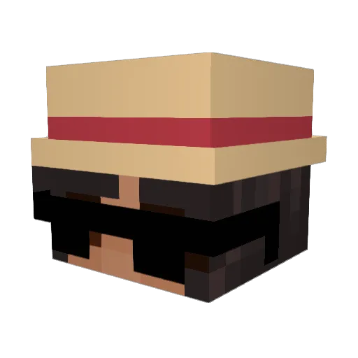 rhiscool Minecraft avatar head, 3D render