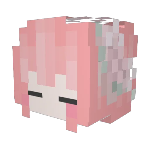 rhk_r Minecraft avatar head, 3D render