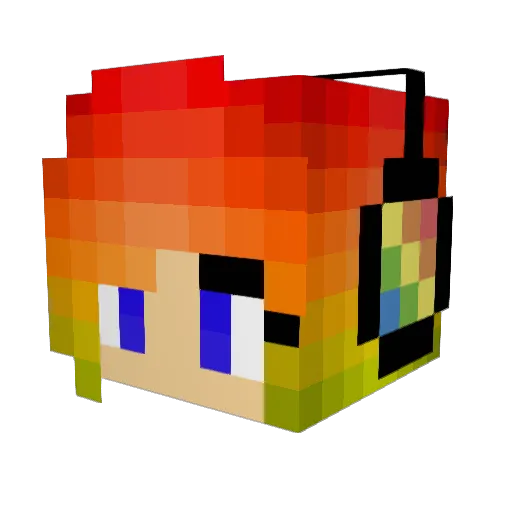 rhobslein Minecraft avatar head, 3D render