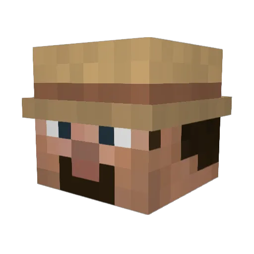 rhoomba Minecraft avatar head, 3D render