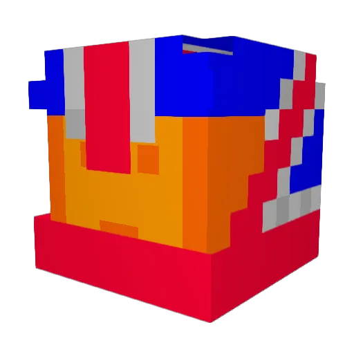 rhubidium Minecraft avatar head, 3D render