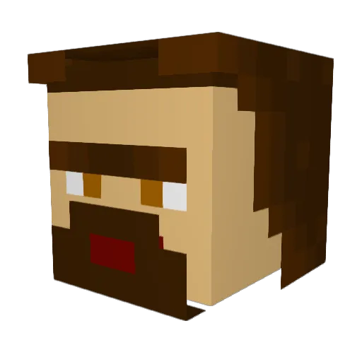 rhune2000 Minecraft avatar head, 3D render