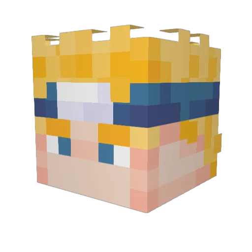 rhwz Minecraft avatar head, 3D render