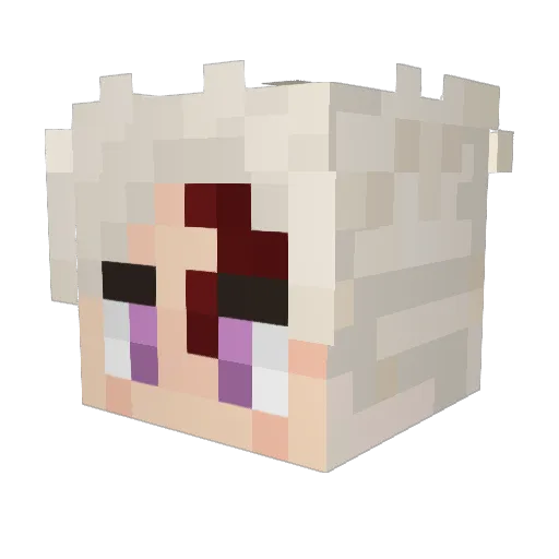 rhxaenyra Minecraft avatar head, 3D render
