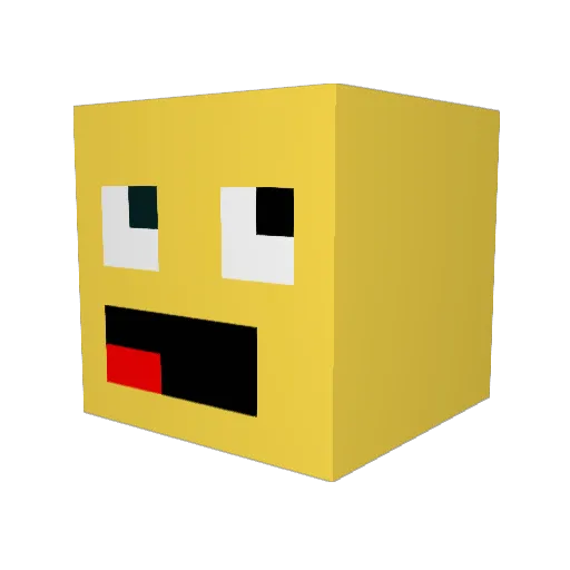rhysmoores Minecraft avatar head, 3D render