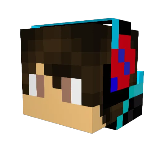 rhythm23 Minecraft avatar head, 3D render