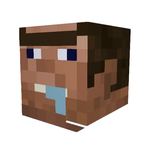 rhythmbased Minecraft avatar head, 3D render
