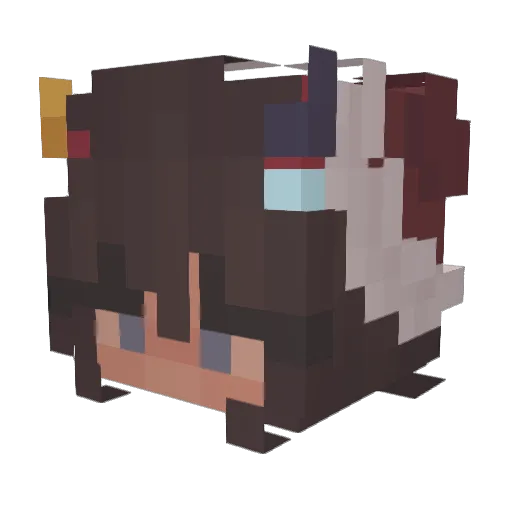 rhythmei Minecraft avatar head, 3D render