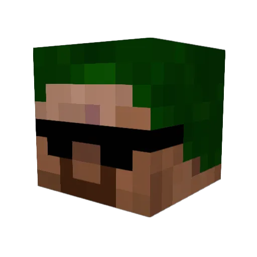 rhythmx Minecraft avatar head, 3D render