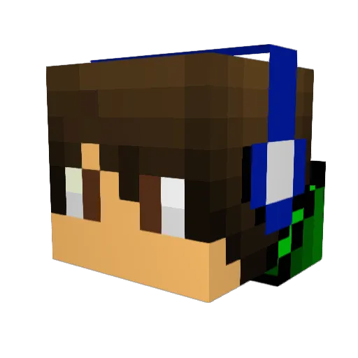 ri3n Minecraft avatar head, 3D render