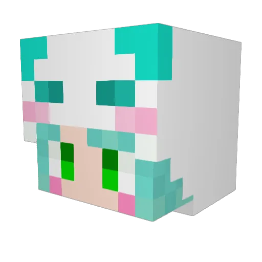 ri_pomu Minecraft avatar head, 3D render